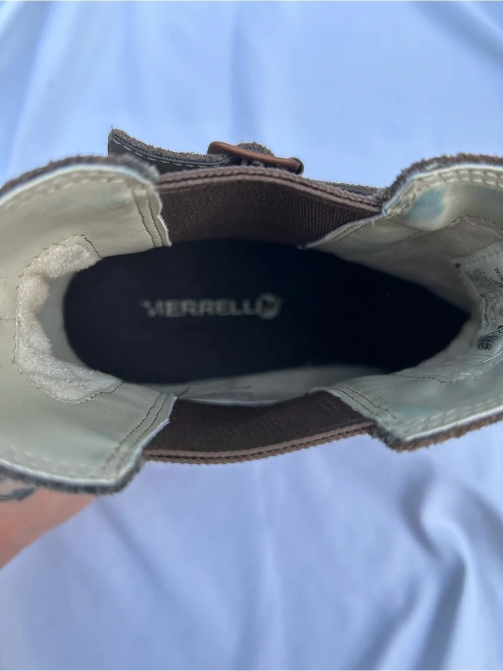Merrell Brown Suede Wedge Ankle Boots